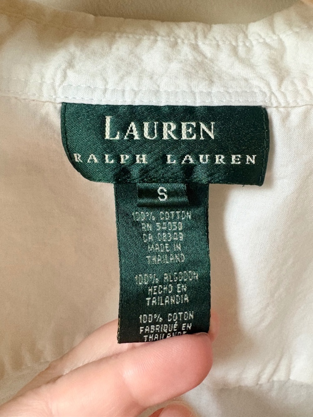 Lauren Ralph Lauren White Ruffle Wrap Tie Top Shirt S - Picture 3 of 4